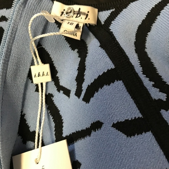 i.b.b.i. Blue Zebra Stripe Body Con Dress … - Picture 7 of 7